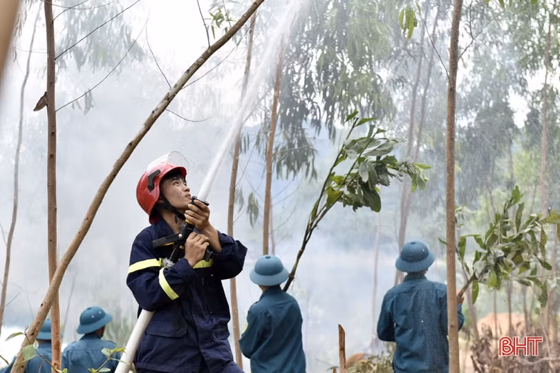 Can Lộc tổ chức thành công diễn tập phòng cháy, chữa cháy rừng và tìm kiếm cứu nạn