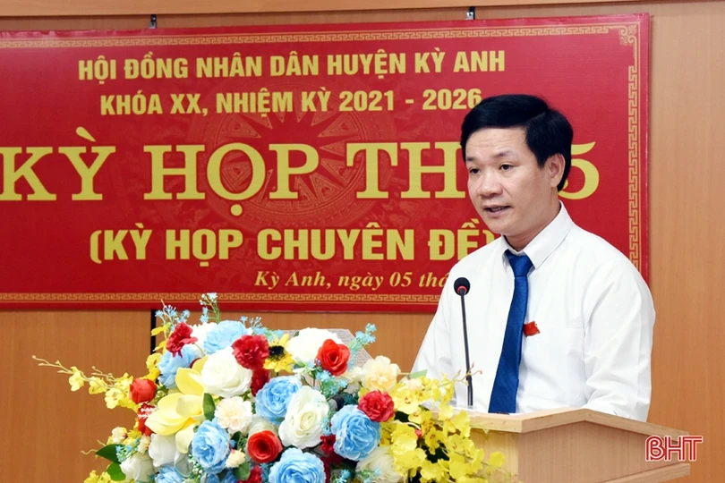 Ông Võ Tá Cương được bầu giữ chức Phó Chủ tịch UBND huyện Kỳ Anh