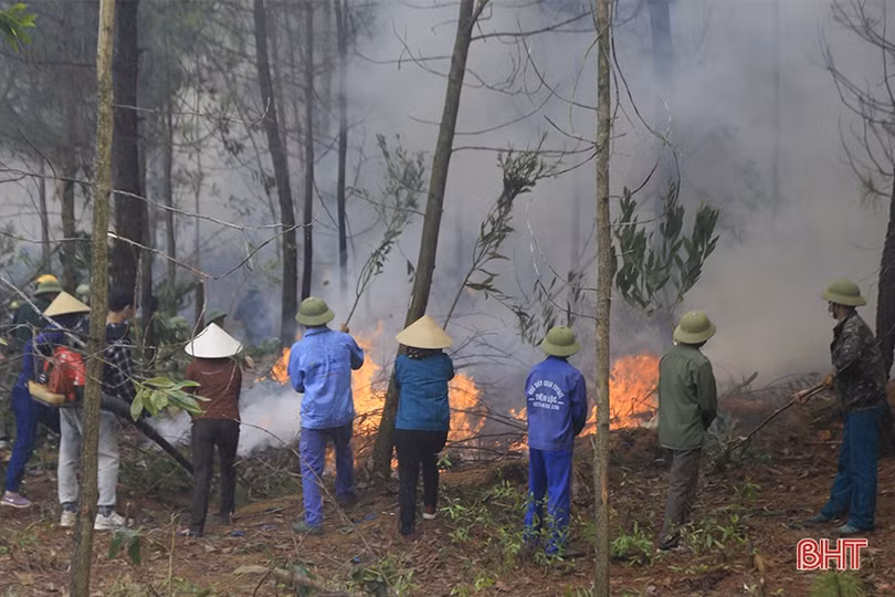 Can Lộc tổ chức thành công diễn tập phòng cháy, chữa cháy rừng và tìm kiếm cứu nạn