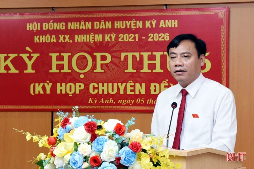 Ông Võ Tá Cương được bầu giữ chức Phó Chủ tịch UBND huyện Kỳ Anh