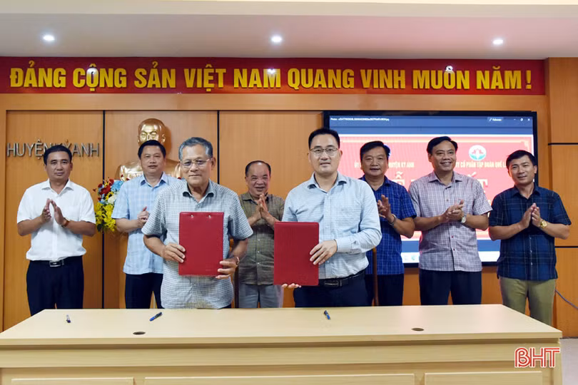 Doanh nghiệp Quế Lâm hợp tác với huyện Kỳ Anh sản xuất, tiêu thụ sản phẩm nông nghiệp hữu cơ