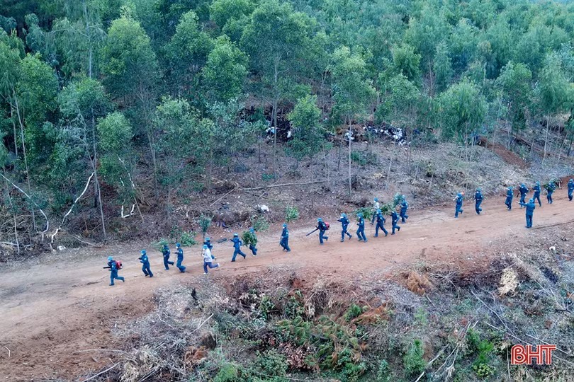 Can Lộc tổ chức thành công diễn tập phòng cháy, chữa cháy rừng và tìm kiếm cứu nạn