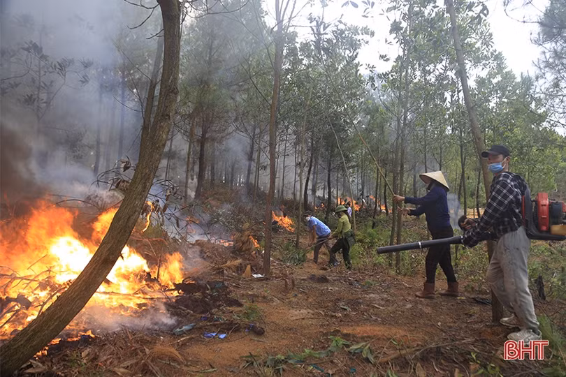 Can Lộc tổ chức thành công diễn tập phòng cháy, chữa cháy rừng và tìm kiếm cứu nạn