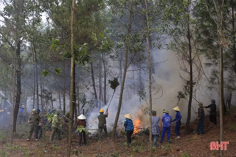 Can Lộc tổ chức thành công diễn tập phòng cháy, chữa cháy rừng và tìm kiếm cứu nạn