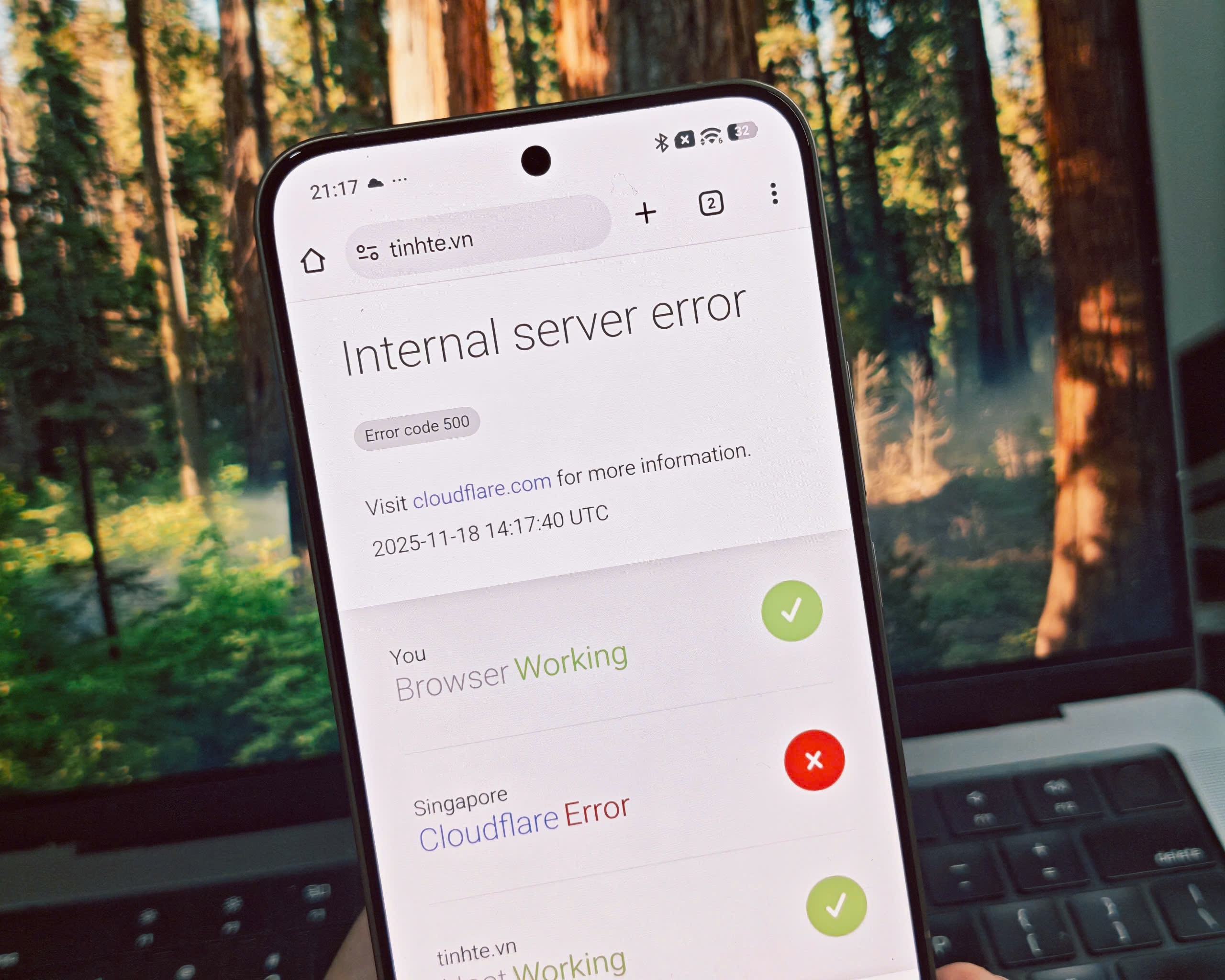 Sự cố kỹ thuật của Cloudflare khiến nhiều website lớn tại Việt ghi nhận lỗi không thể truy cập.