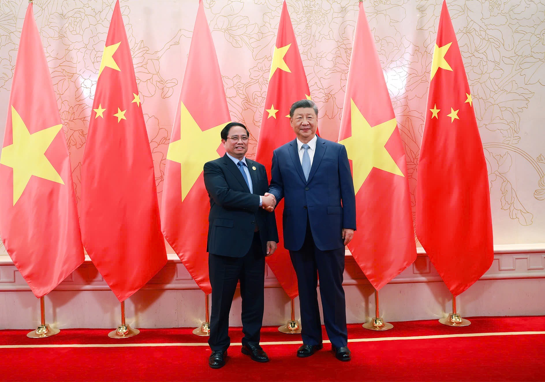 Thủ tướng Phạm Minh Chính hội kiến Tổng Bí thư, Chủ tịch nước Trung Quốc - Ảnh: VGP/Nhật Bắc img5575-17566461502271966430682.jpg