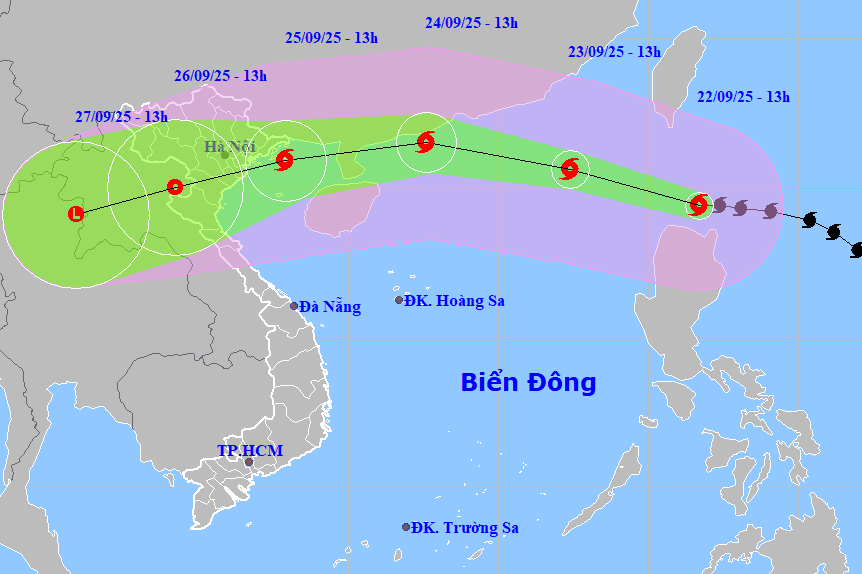 Dự báo đường đi của siêu bão số 9 dbqg-xtnd-20250922-1400.gif
