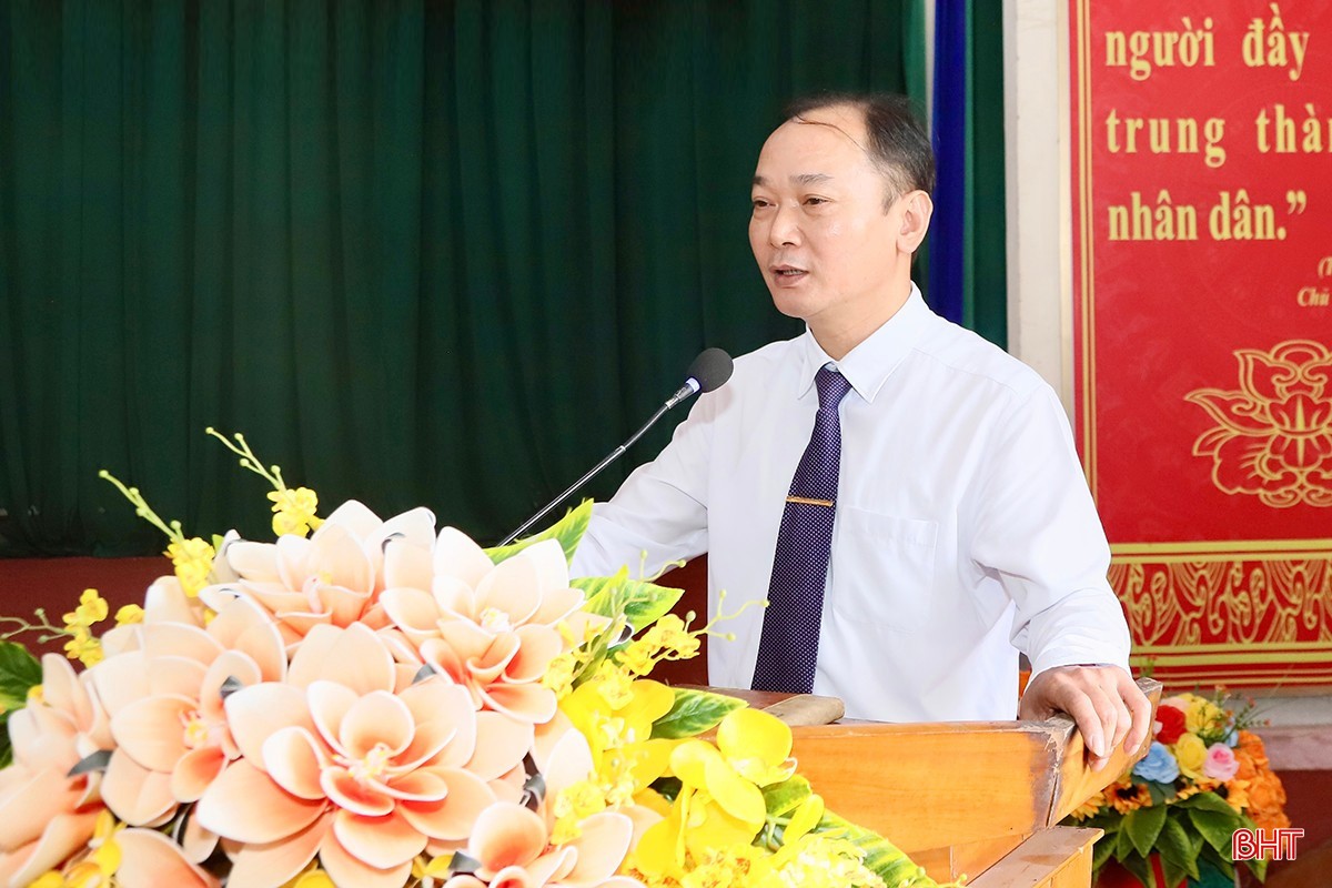 Tân Bí thư Đảng ủy xã Đức Thịnh Nguyễn Thiều Quang phát biểu nhận nhiệm vụ. image-1.jpg