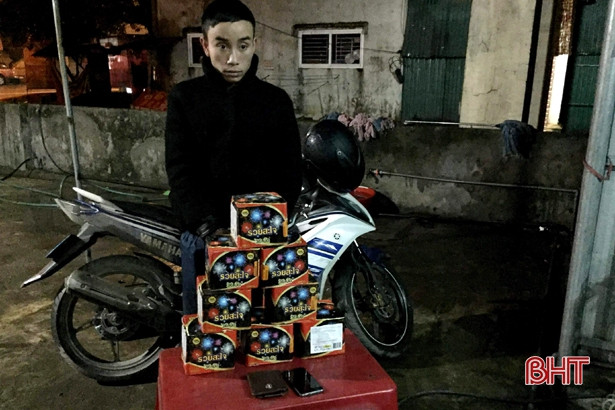 Công an thị xã Kỳ Anh liên tiếp bắt giữ 2 vụ tàng trữ pháo