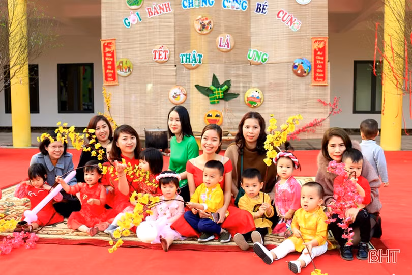 Trường Mầm non quốc tế Trung Kiên: “Gói bánh chưng cùng bé cưng...”