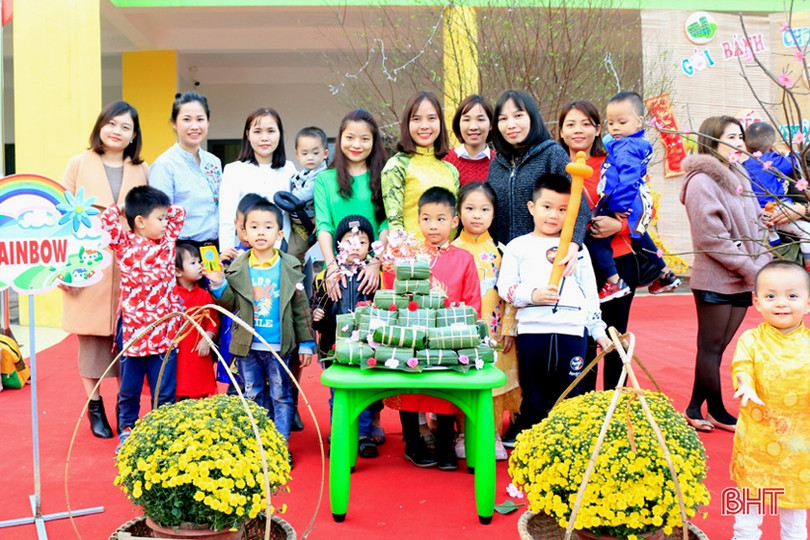 Trường Mầm non quốc tế Trung Kiên: “Gói bánh chưng cùng bé cưng...”