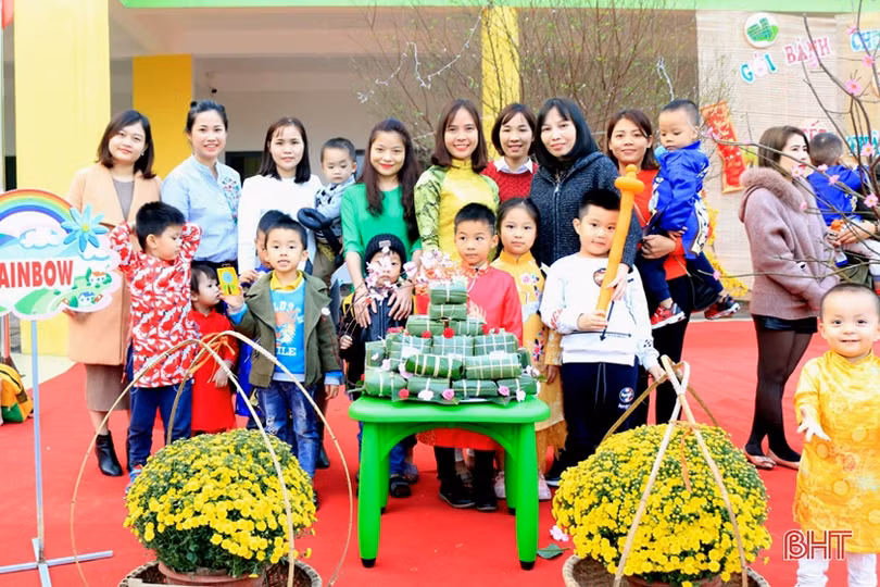 Trường Mầm non quốc tế Trung Kiên: “Gói bánh chưng cùng bé cưng...”