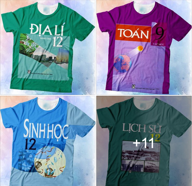 Bạn gái 9X thiết kế áo lớp in bìa sách giáo khoa gây sốt ảnh 2 ban gai 9x thiet ke ao lop in bia sach giao khoa gay sot