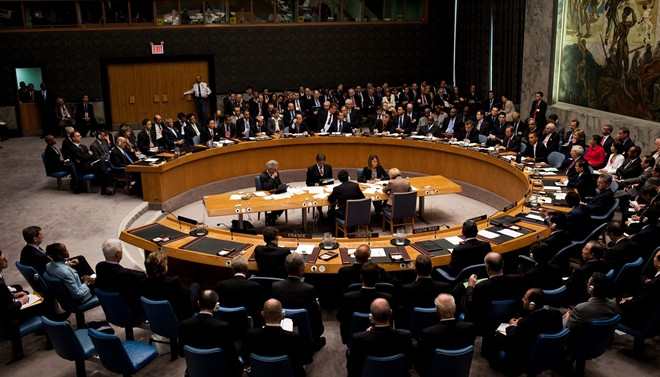 Tại một phiên họp của Hội đồng Bảo an Liên Hợp Quốc. Ảnh: GEO.tv nga trieu tap hoi dong bao an hop khan sau vu tan cong hoa hoc o syria