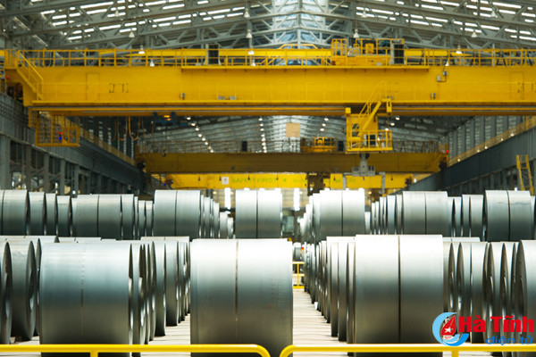 ha tinh san xuat thep dong gop hon 73 tong kim ngach xuat khau