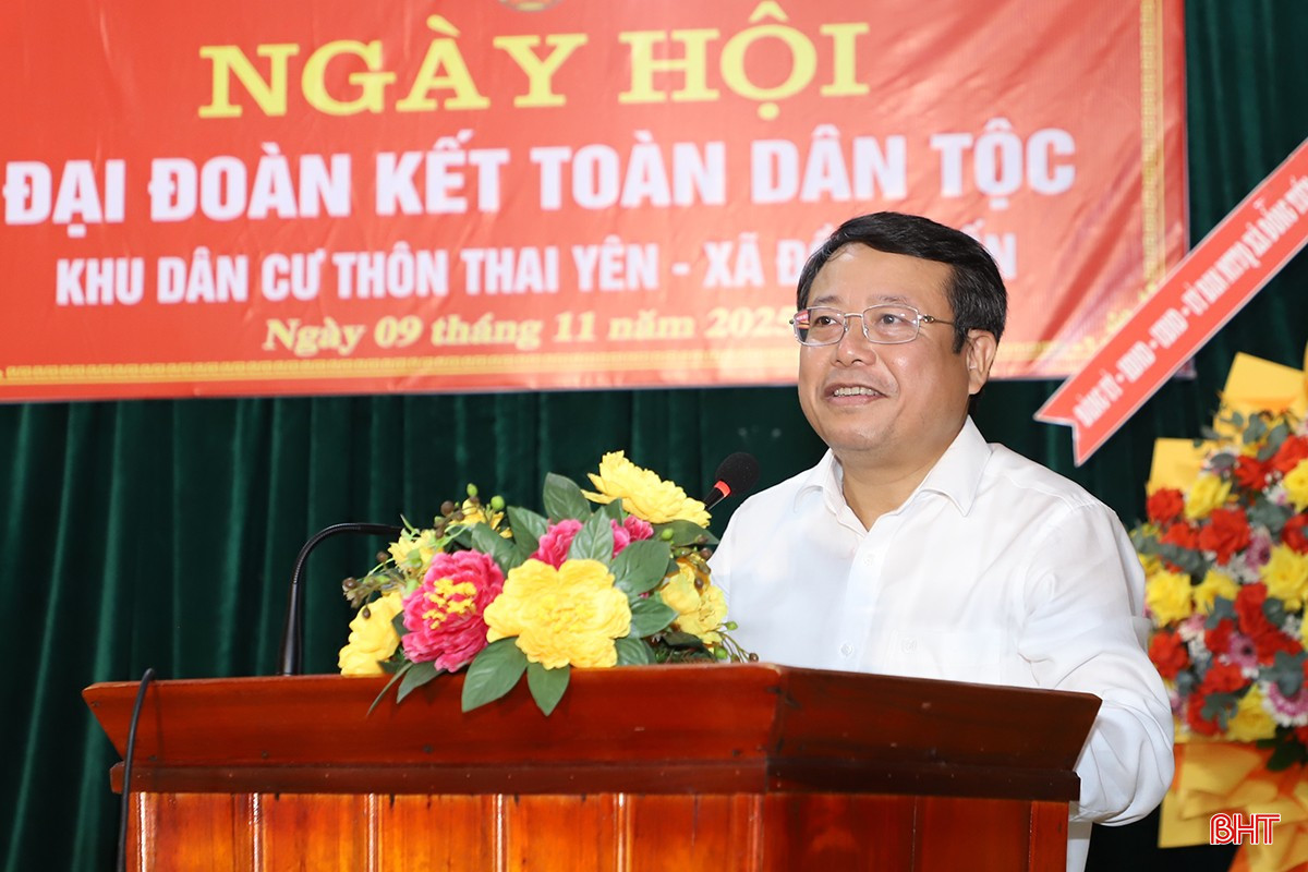 Chủ nhiệm UBKT Tỉnh ủy Dương Tất Thắng phát biểu tại ngày hội.