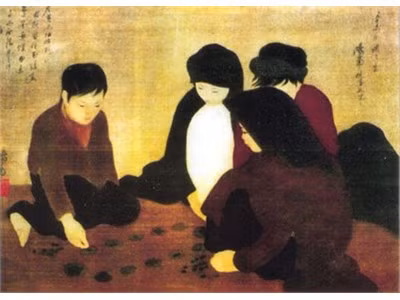 "Bức tranh chơi ô ăn quan" nổi tiếng của danh họa Nguyễn Phan Chánh