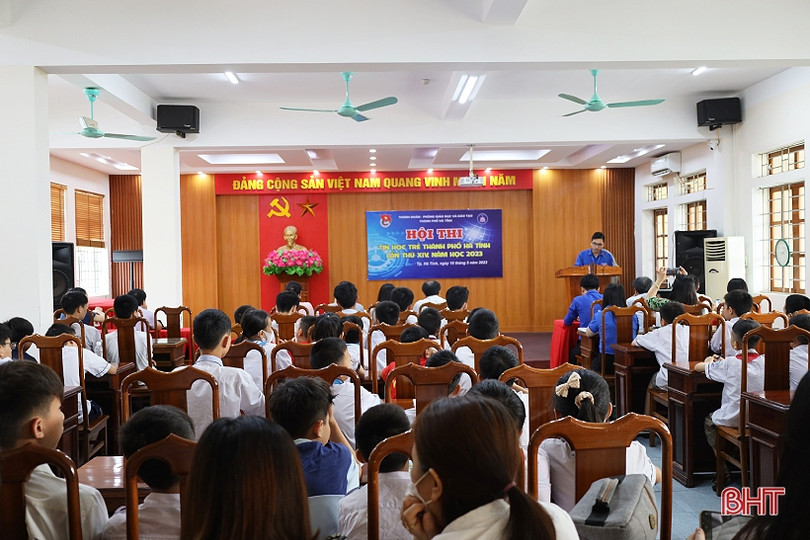 67 thí sinh tranh tài Hội thi Tin học trẻ thành phố Hà Tĩnh