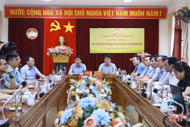 Hà Tĩnh kết nối với hội nghị phát động ủng hộ làm nhà đại đoàn kết cho hộ nghèo ở Điện Biên