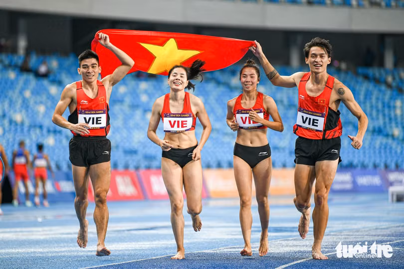 VĐV điền kinh Hà Tĩnh giành Huy chương Vàng SEA Games 32