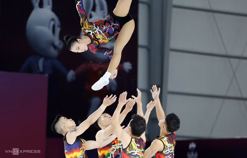 Việt Nam thâu tóm toàn bộ HC vàng Aerobic