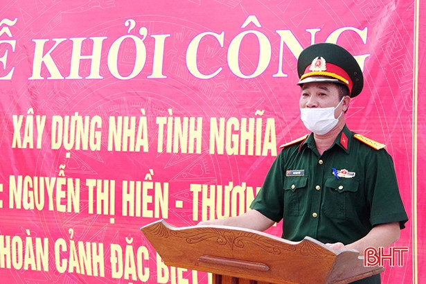 Bộ CHQS Hà Tĩnh xây dựng 2 nhà tình nghĩa cho các gia đình chính sách