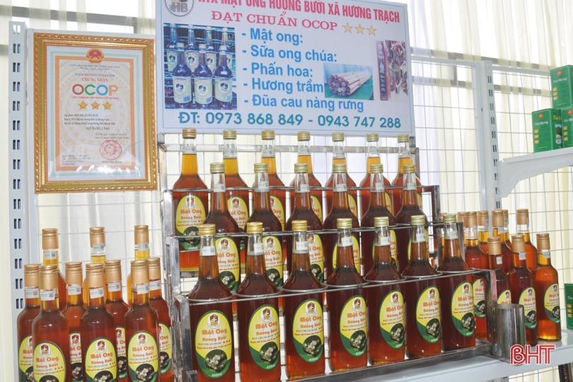 Ấn tượng gian hàng trưng bày sản phẩm nông nghiệp tiêu biểu của Hương Khê