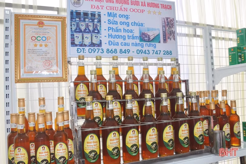 Ấn tượng gian hàng trưng bày sản phẩm nông nghiệp tiêu biểu của Hương Khê