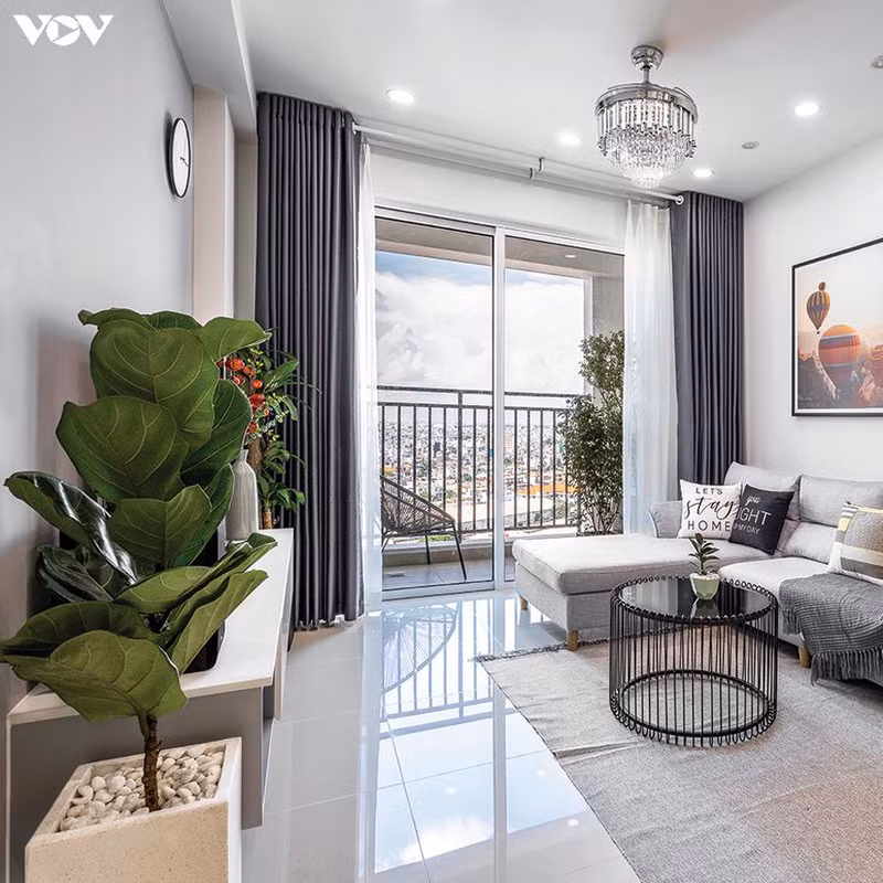 Nét cá tính trong căn hộ đơn sắc