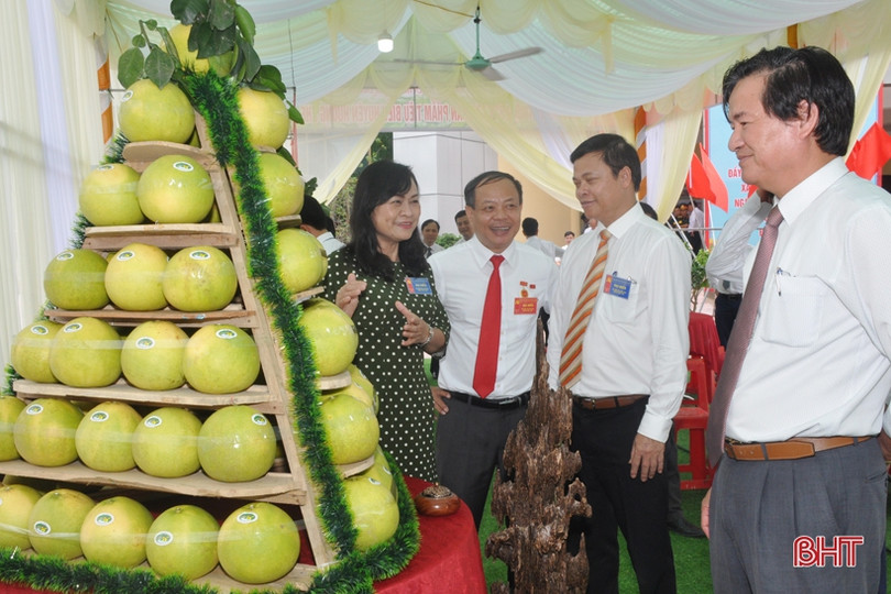 Ấn tượng gian hàng trưng bày sản phẩm nông nghiệp tiêu biểu của Hương Khê