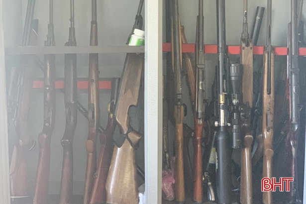 Công an TP. Hà Tĩnh thu hồi 16 khẩu súng cùng số lượng lớn vật liệu nổ 