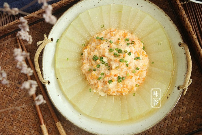 Món bí xanh hấp tôm - hương vị mát lành lạ miệng