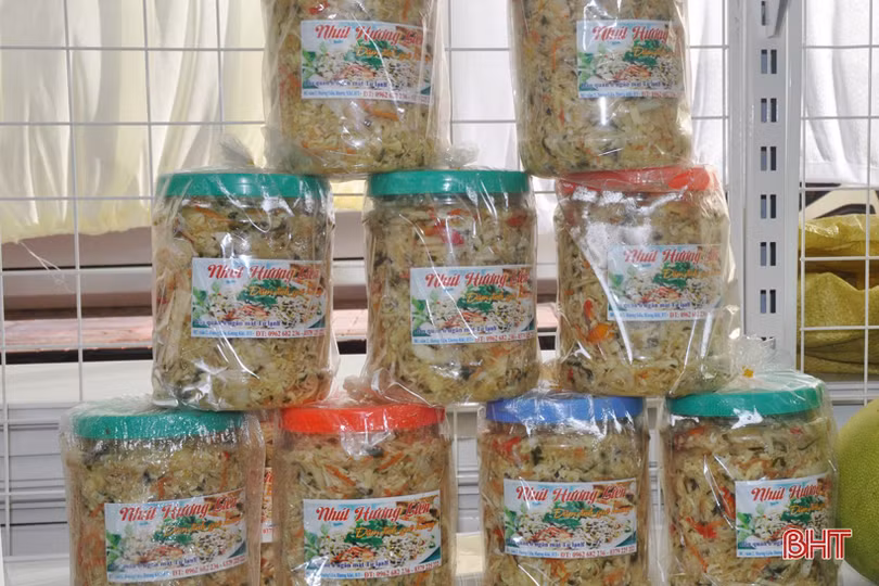 Ấn tượng gian hàng trưng bày sản phẩm nông nghiệp tiêu biểu của Hương Khê