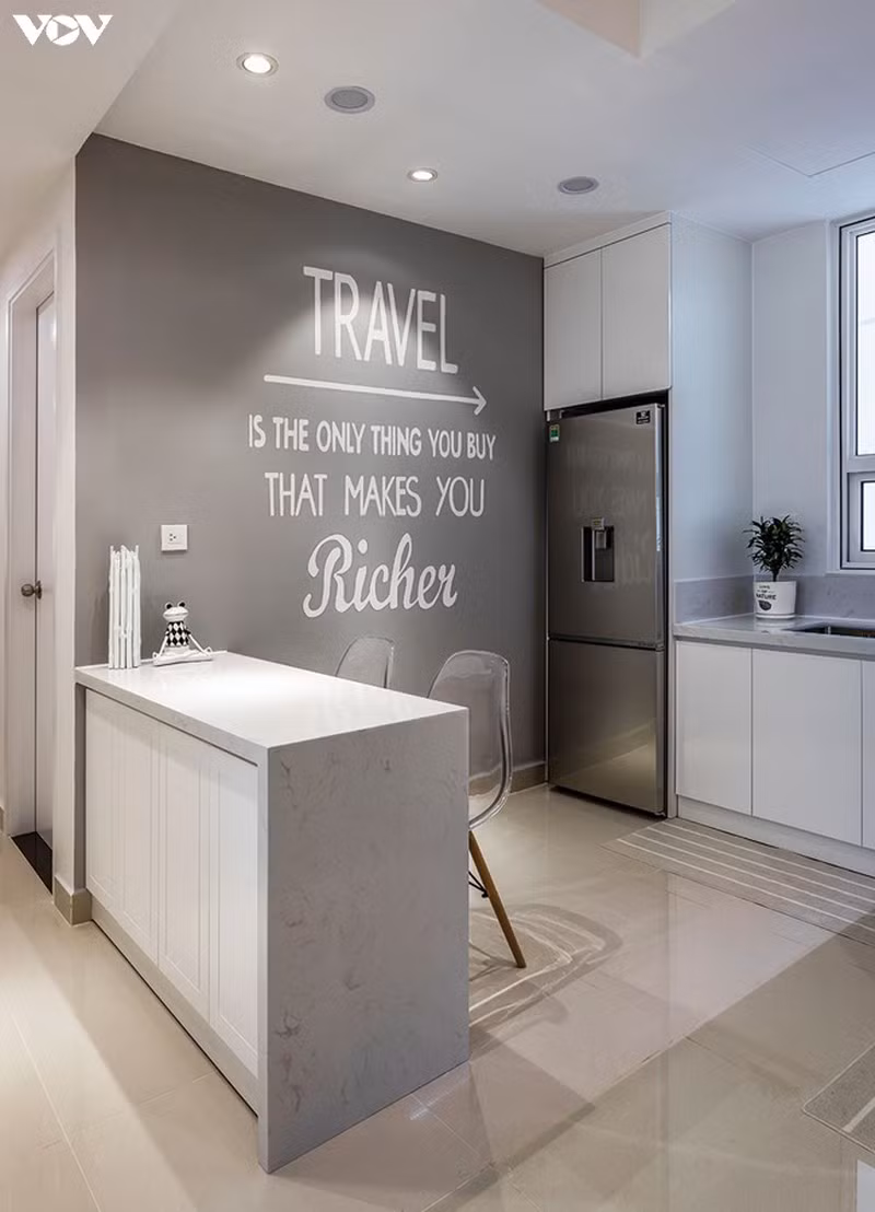 Nét cá tính trong căn hộ đơn sắc