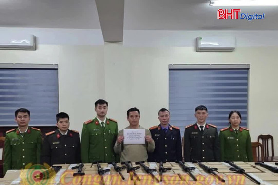 319 súng quân dụng được ngụy trang dưới vỏ bọc linh kiện 'thông tắc bồn cầu'