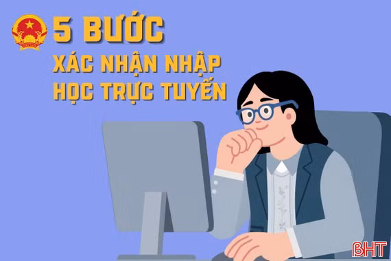 [Infographic] 5 bước xác nhận nhập học trực tuyến trên hệ thống của Bộ GD&ĐT