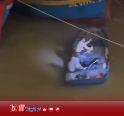 Lao xuống dòng nước xiết cứu người phụ nữ đang chới với