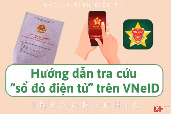 [Infographic] Hướng dẫn tra cứu “sổ đỏ điện tử” trên VNeID
