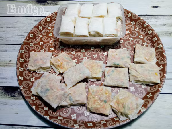 dung bo qua mon cha gio nhan thit dau xanh beo bui ngon me man nay