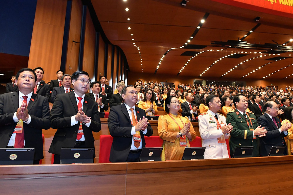 Các đại biểu đoàn Cần Thơ dự phiên trù bị của Đại hội đại biểu toàn quốc lần thứ XIV.