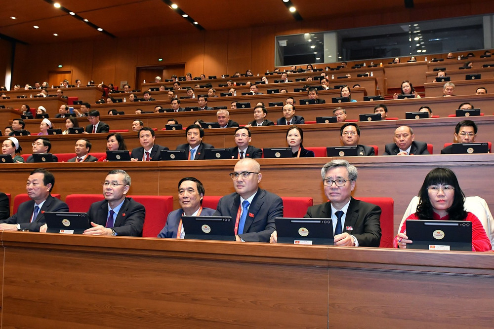 Các đại biểu đoàn Phú Thọ dự phiên trù bị của Đại hội đại biểu toàn quốc lần thứ XIV.