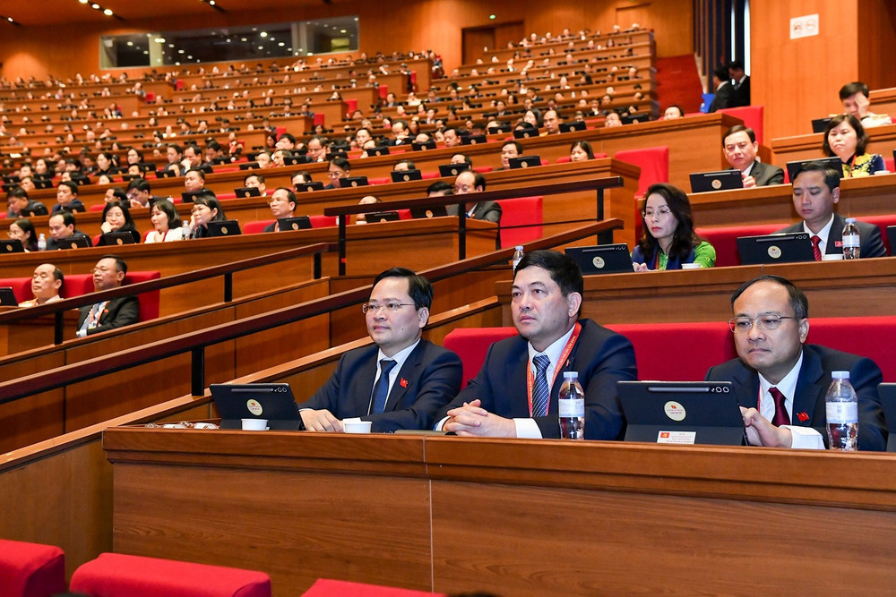 Các đại biểu đoàn Bắc Ninh dự phiên trù bị của Đại hội đại biểu toàn quốc lần thứ XIV.