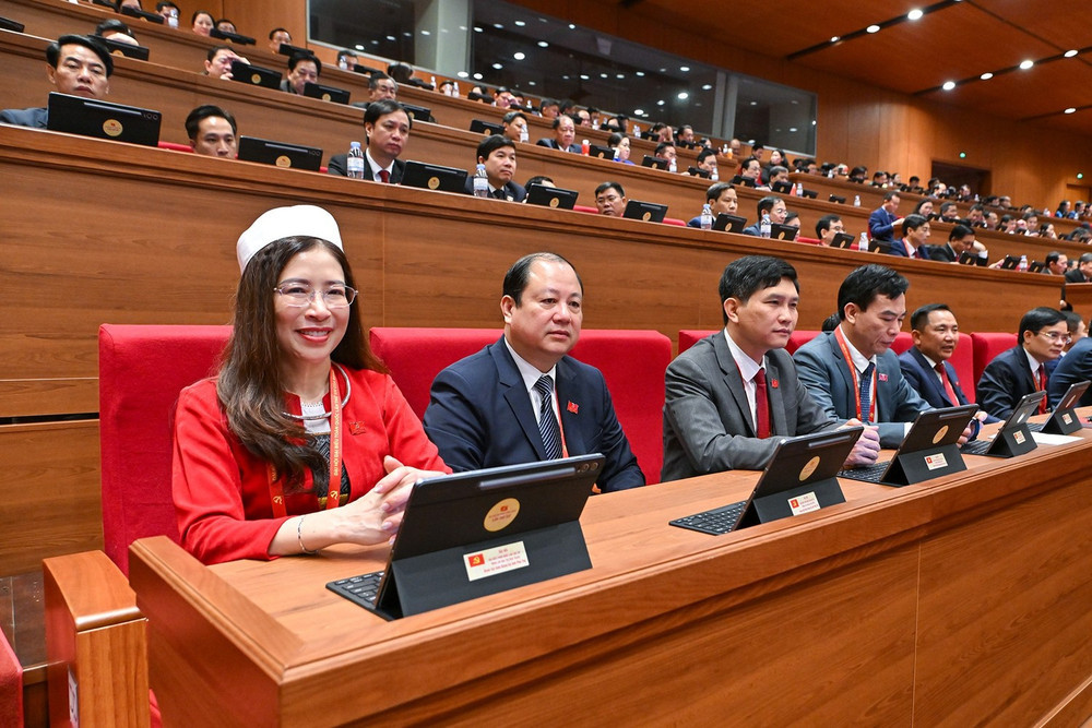 Các đại biểu đoàn Phú Thọ dự phiên trù bị của Đại hội đại biểu toàn quốc lần thứ XIV.