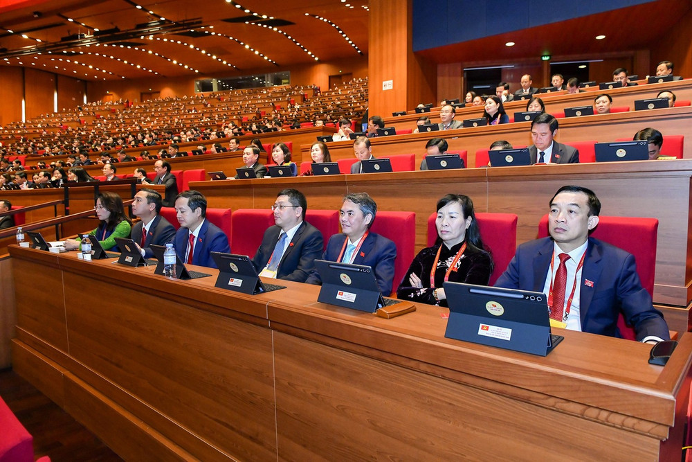 Các đại biểu đoàn Bắc Ninh dự phiên trù bị của Đại hội đại biểu toàn quốc lần thứ XIV.