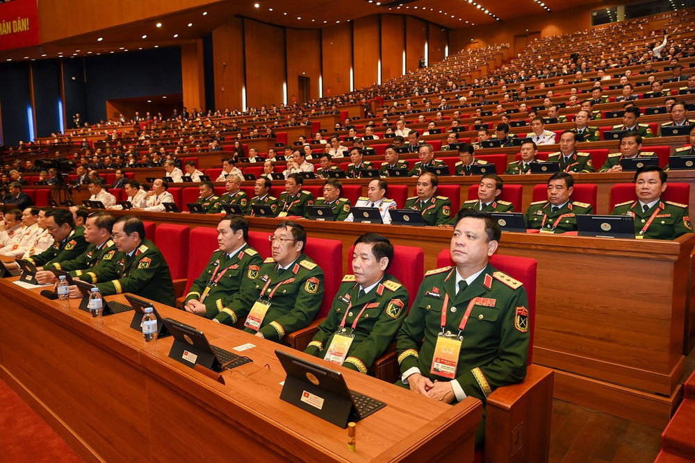 Các đại biểu đoàn Quân đội dự phiên trù bị của Đại hội đại biểu toàn quốc lần thứ XIV.