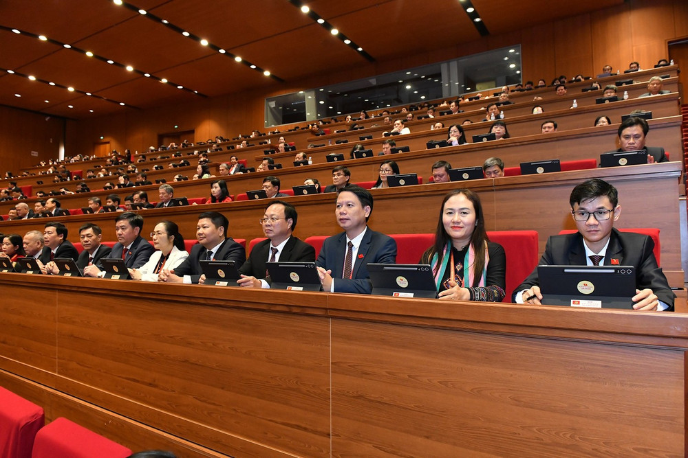 Các đại biểu đoàn Đắk Lắk dự phiên trù bị của Đại hội đại biểu toàn quốc lần thứ XIV.