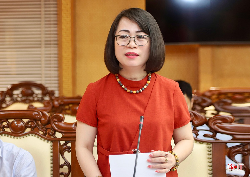 Phó Trưởng ban Tổ chức Tỉnh ủy Phan Thị Tố Hoa góp ý vào văn kiện đại hội các địa phương. bqbht_br_img-8516.jpg