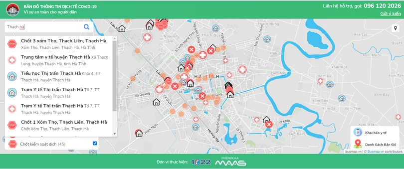 Sở TT&TT Hà Tĩnh hướng dẫn sử dụng bản đồ thông tin dịch tễ bệnh nhân Covid-19
