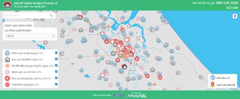 Sở TT&TT Hà Tĩnh hướng dẫn sử dụng bản đồ thông tin dịch tễ bệnh nhân Covid-19