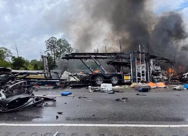 Tai nạn kinh hoàng trên cao tốc Mỹ: 18 ô tô đâm liên hoàn, 10 người chết